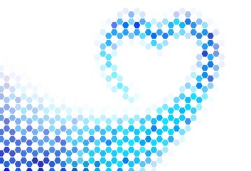 Light Green vector texture with colorful hexagons.