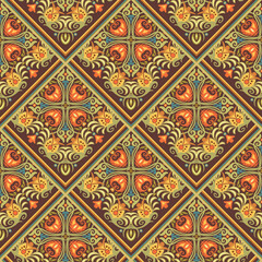 Vector nature patch pattern. Mosaic background