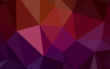 Light Orange vector triangle mosaic template. Shining polygonal illustration, which consist of triangles. Textured pattern for your backgrounds.