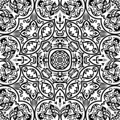 Vector ethnic hand drawn ornamental background.