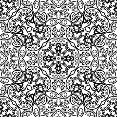 Vector ethnic hand drawn ornamental background.