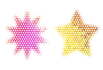 Light Pink, Blue vector backdrop with hexagons.