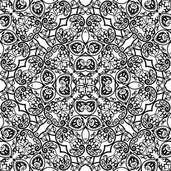 Vector ethnic hand drawn ornamental background.