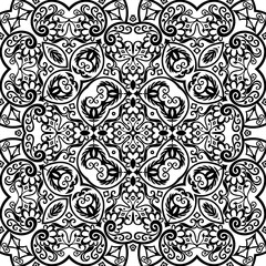 Vector ethnic hand drawn ornamental background.