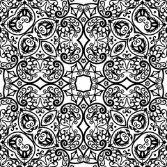 Vector ethnic hand drawn ornamental background.