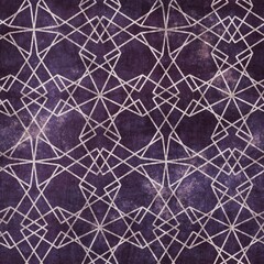 Seamless abstract pattern in tyrian purple. Detailed intricate highly textured feminine design. Repeat textile material for surface design. Girly fuchsia rich luxurious pattern. Geometric overlay.