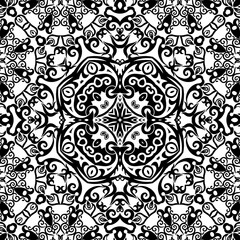 Vector ethnic hand drawn ornamental background.