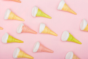 Fototapeta na wymiar Marshmallow still life features candy
