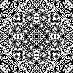 Vector ethnic hand drawn ornamental background.