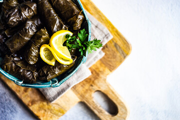 Traditional georgian tolma dish