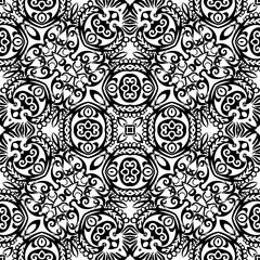 Vector ethnic hand drawn ornamental background.