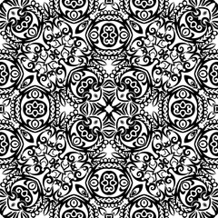 Vector ethnic hand drawn ornamental background.