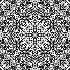 Vector ethnic hand drawn ornamental background.