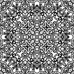 Vector ethnic hand drawn ornamental background.