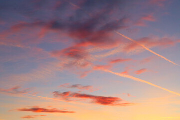 pink orange purple sunset sky