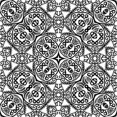 Vector ethnic hand drawn ornamental background.