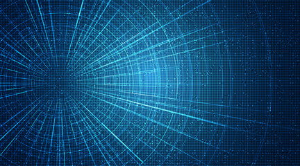 Abstract Futuristic Hyperspace speed motion on future Technology background,warp and expanding movement concept,vector Illustration.