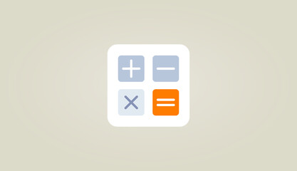 Vector Flat Calculator icon. Flat style. Count. Accounting.  Illustration.