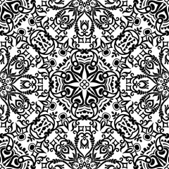 Vector ethnic hand drawn ornamental background.