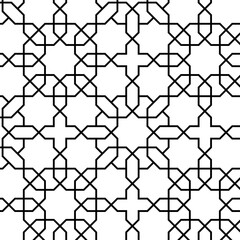 seamless abstract linear grid indian, persian or moroccan art ornamental pattern.