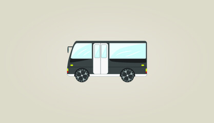 Vector Flat Bus icon. Flat style. Transport Illustration.