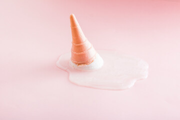 Summer melting ice cream