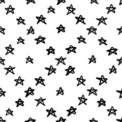 Obraz na płótnie Canvas Seamless pattern with star shapes, vector illustration