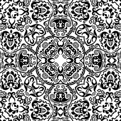 Vector ethnic hand drawn ornamental background.