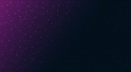 Dark Purple Circuit Microchip Technology on Future Background,Hi-tech Digital and Communication Concept design,Free Space For text in put,Vector illustration.