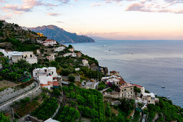 Italy, Campania, Amalfi Coast - 15 August 2019 - View of a slope and the sea of ​​the Amalfi coast