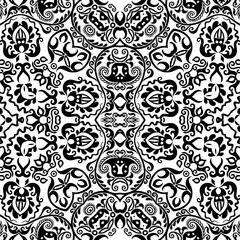 Vector ethnic hand drawn ornamental background.