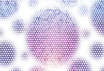 Light BLUE vector background with set of hexagons.