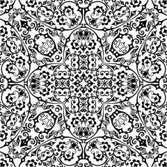 Vector ethnic hand drawn ornamental background.