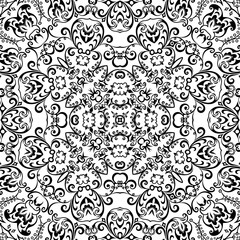 Vector ethnic hand drawn ornamental background.