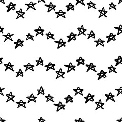 Seamless pattern with star shapes, vector illustration