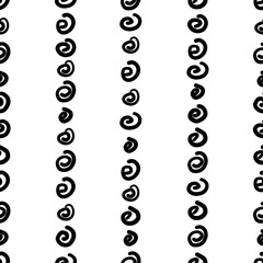 Seamless pattern with abstract shapes, vector illustration