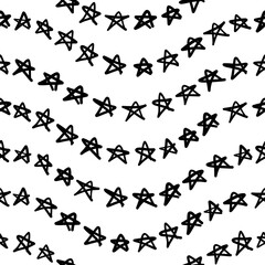 Seamless pattern with star shapes, vector illustration