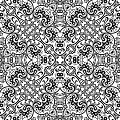 Vector ethnic hand drawn ornamental background.