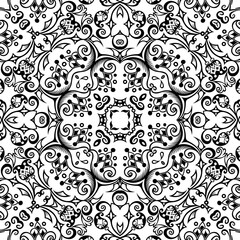 Vector ethnic hand drawn ornamental background.
