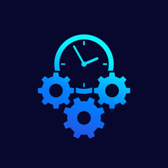 efficiency, efficient process icon, vector