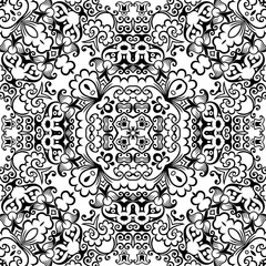 Vector ethnic hand drawn ornamental background.