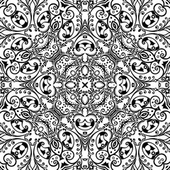 Vector ethnic hand drawn ornamental background.