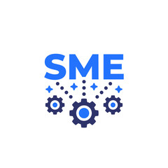 SME, small and medium enterprise, vector icon on white