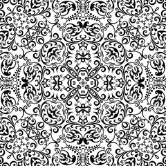 Vector ethnic hand drawn ornamental background.