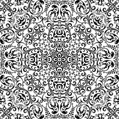 Vector ethnic hand drawn ornamental background.