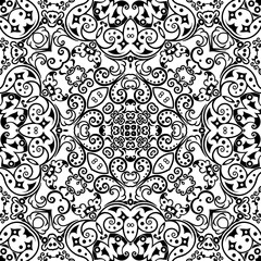 Vector ethnic hand drawn ornamental background.