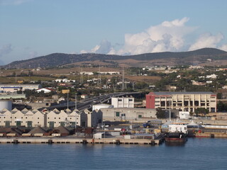 Hafen und Hinterland von Civitavecchia Italien