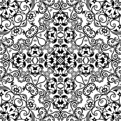 Vector ethnic hand drawn ornamental background.