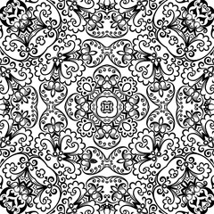 Vector ethnic hand drawn ornamental background.