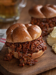 Shredded Barbecue Beef Sandwich